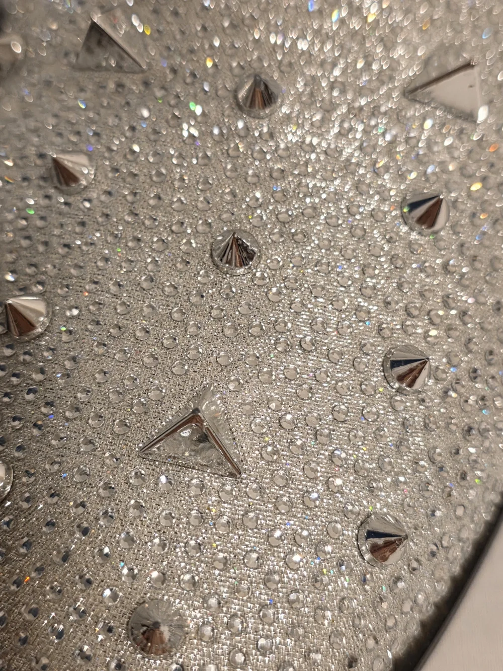 Alberto Fellini Silver Spike Glitter Dress Shoes Size 13 Display Show Stoppers!